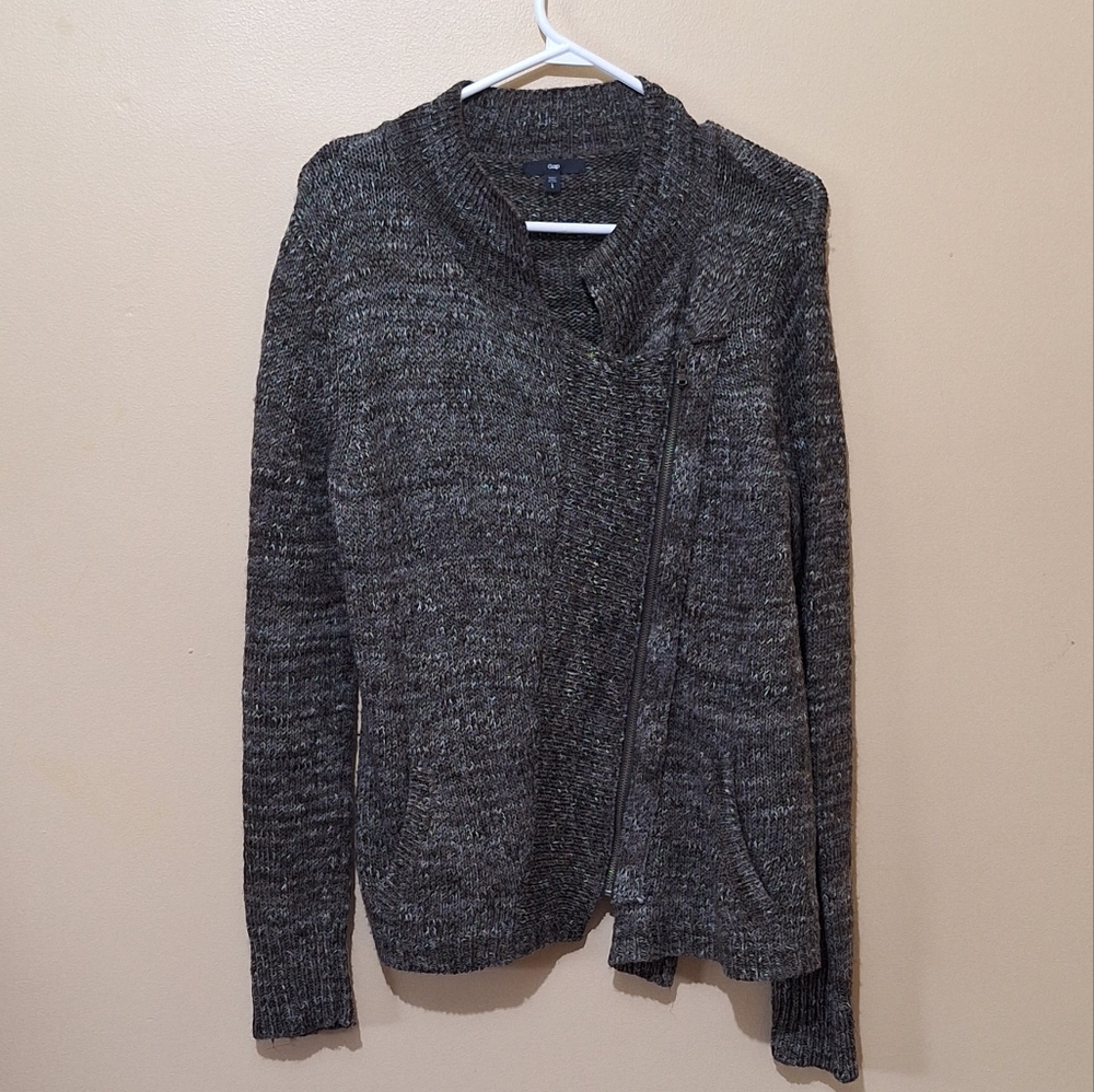 Gap Asymmetrical Zip Cardigan Sweater